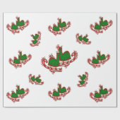 Papier Cadeau Patins de Noël - (Plat)