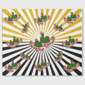 Papier Cadeau Patins de Noël - (Plat)