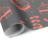 Papier Cadeau Pâtisserie Doodle Motif (Coin rond)