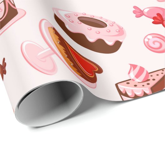 Papier Cadeau Pâtisseries (Coin rond)