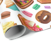 Papier Cadeau Pâtisseries (Coin rond)
