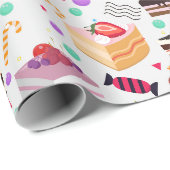 Papier Cadeau Pâtisseries (Coin rond)