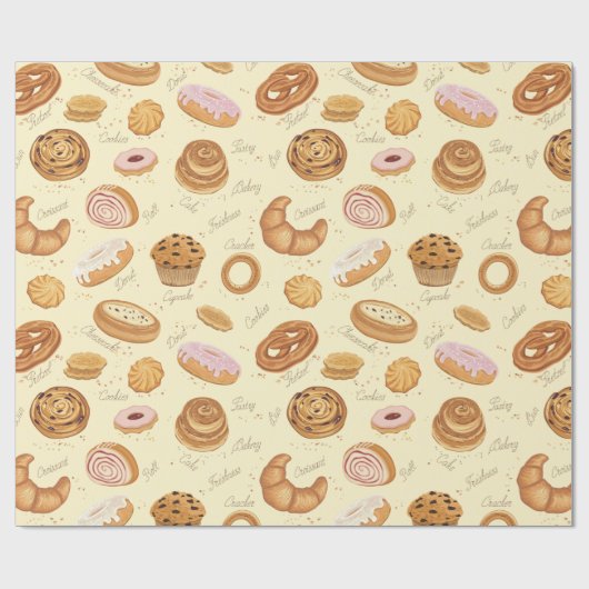 Papier Cadeau Pâtisseries (Plat)