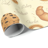Papier Cadeau Pâtisseries (Coin rond)