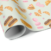 Papier Cadeau Pâtisseries à Paris (Coin rond)