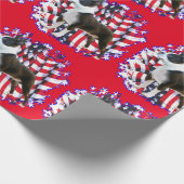 Papier Cadeau Patriot de Boston Terrier (Coin)