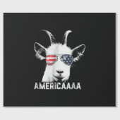 Papier Cadeau Patriotic Goat Funny (Plat)