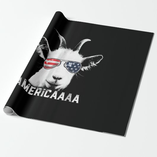 Papier Cadeau Patriotic Goat Funny (Déroulé)