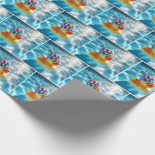 Papier Cadeau Patriotic Rubber Duck In Pool (Coin)