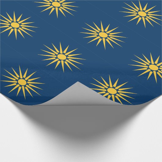 Papier Cadeau Patriotic wrapping paper with Flag of Macedonia (Coin)