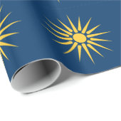 Papier Cadeau Patriotic wrapping paper with Flag of Macedonia (Coin rond)