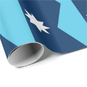 Papier Cadeau Patriotic wrapping paper with Flag of Minnesota (Coin rond)