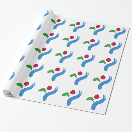 Papier Cadeau Patriotic wrapping paper with Flag of Seoul (Déroulé)
