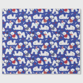 Papier Cadeau Patriotique Bichon Frise (Plat)