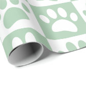 Papier Cadeau Patrouilles De Monnaie Pastel Et Chien Blanc En Ca (Coin rond)