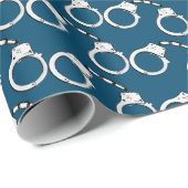 Papier Cadeau Patrouilleur de police Anniversaire Retraite menot (Coin rond)