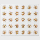 Papier Cadeau Patte de chat d'amour (Plat)