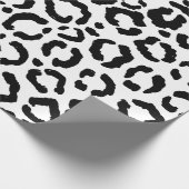Papier Cadeau Patteries du Black White Leopard animal (Coin)