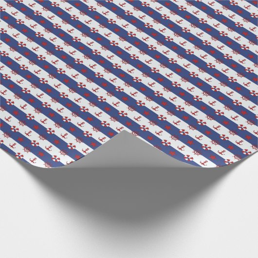 Papier Cadeau Patteries Nautical Stars and Stripes (Coin)
