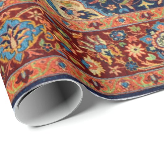 Papier Cadeau Patteries Oriental Persian Turkish Carpet (Coin rond)