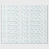 Papier Cadeau Pattern Blue & Gray Leaves (Plat)