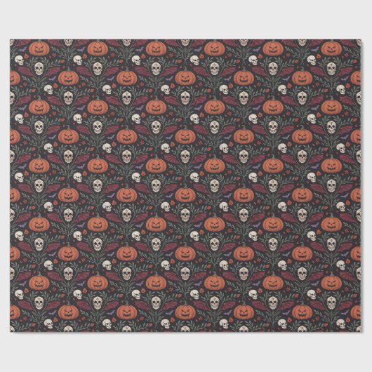 Papier Cadeau Pattern d'Halloween (Plat)