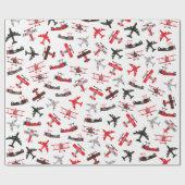 Papier Cadeau Pattern Red and Black WWII (Plat)