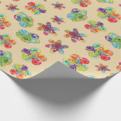 Papier Cadeau Pattern tropical hibiscus (Coin)