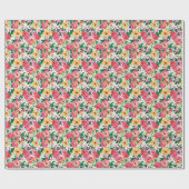 Papier Cadeau Pattern tropical hibiscus (Plat)