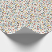 Papier Cadeau Pattern with cooking icons (Coin)