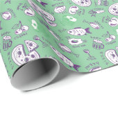 Papier Cadeau Pattern with food (Coin rond)