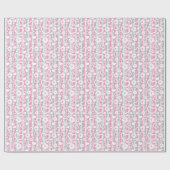 Papier Cadeau Pattern with Hearts and Flowers (Plat)