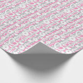 Papier Cadeau Pattern with Hearts and Flowers (Coin)