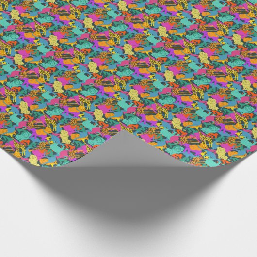 Papier Cadeau Patterns d'Animal Silhouette (Coin)