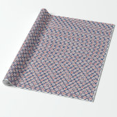 Papier Cadeau Patterns de Nautical Stripes and Dots (Déroulé)