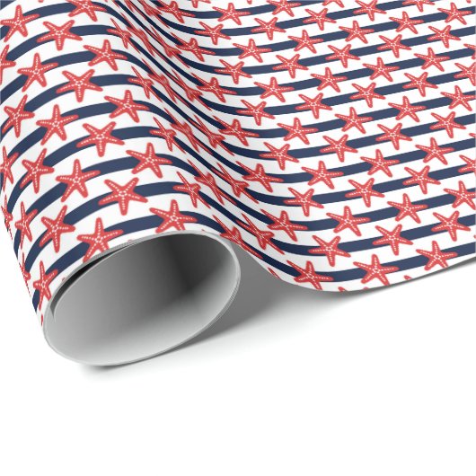 Papier Cadeau Patterns de Stars And Stripes (Coin rond)