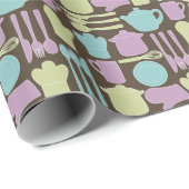 Papier Cadeau Patterns d'Utensil 2 (Coin rond)