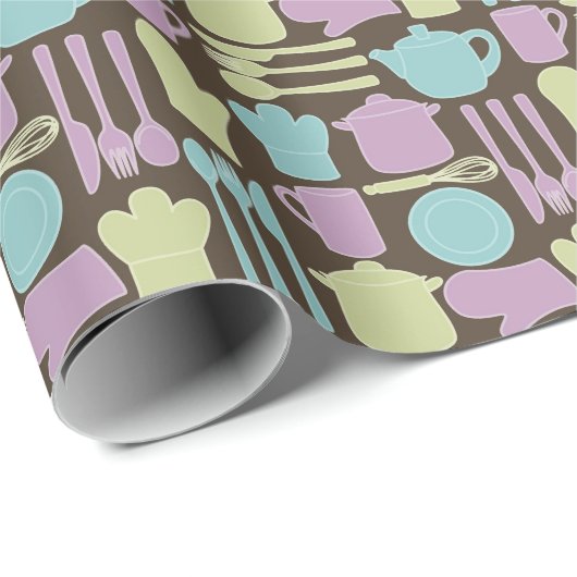 Papier Cadeau Patterns d'Utensil 2 (Coin rond)