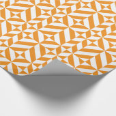 Papier Cadeau Patters de Burnt Orange Geometric Deco Cube (Coin)