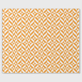 Papier Cadeau Patters de Burnt Orange Geometric Deco Cube (Plat)