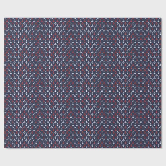 Papier Cadeau Patters de la Red White And Blue Navy (Plat)