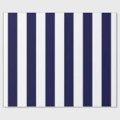 Papier Cadeau Patters de Navy Blue and White Extra Large Stripe (Plat)