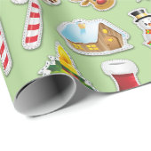 Papier Cadeau Patters de Noël (Coin rond)