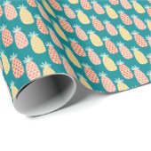 Papier Cadeau Patters de Pineapple Doodle (Coin rond)