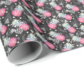 Papier Cadeau Patters de Textured Triangle Pineapple (Coin rond)