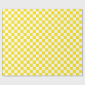 Papier Cadeau Patters de Yellow and White Checker Board (Plat)