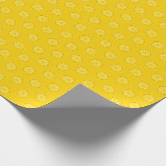 Papier Cadeau Patters de Yellow Pineapple Slices (Coin)