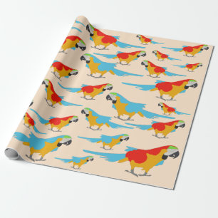 Papier Cadeau Patters du Colorful Tropical Macaw