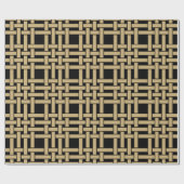 Papier Cadeau Patters Golden Brown Basket Weave (Plat)