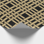 Papier Cadeau Patters Golden Brown Basket Weave (Coin)